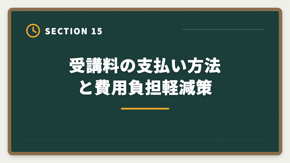 受講料の支払い方法と費用負担軽減策｜公認会計士|CPA会計学院とTACを徹底比較|料金・合格実績・教材で選ぶ最適校の図解