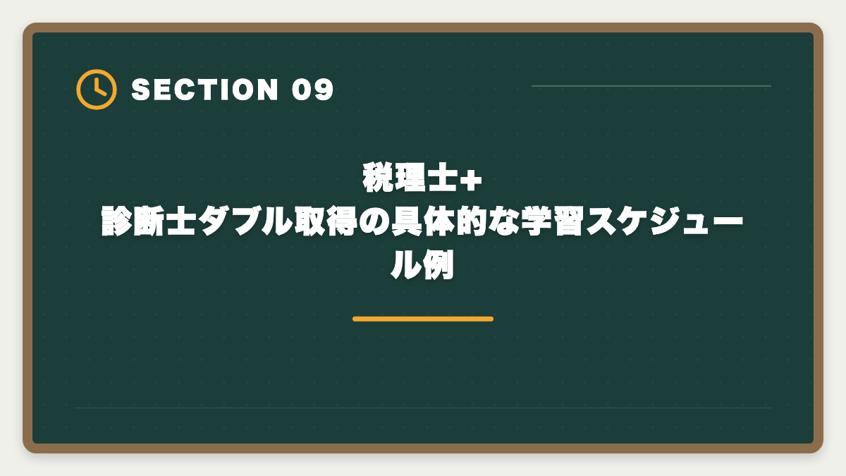税理士+診断士ダブル取得の具体的な学習スケジュール例｜税理士と中小企業診断士のダブル取得でステップアップする戦略と順番ガイドの図解