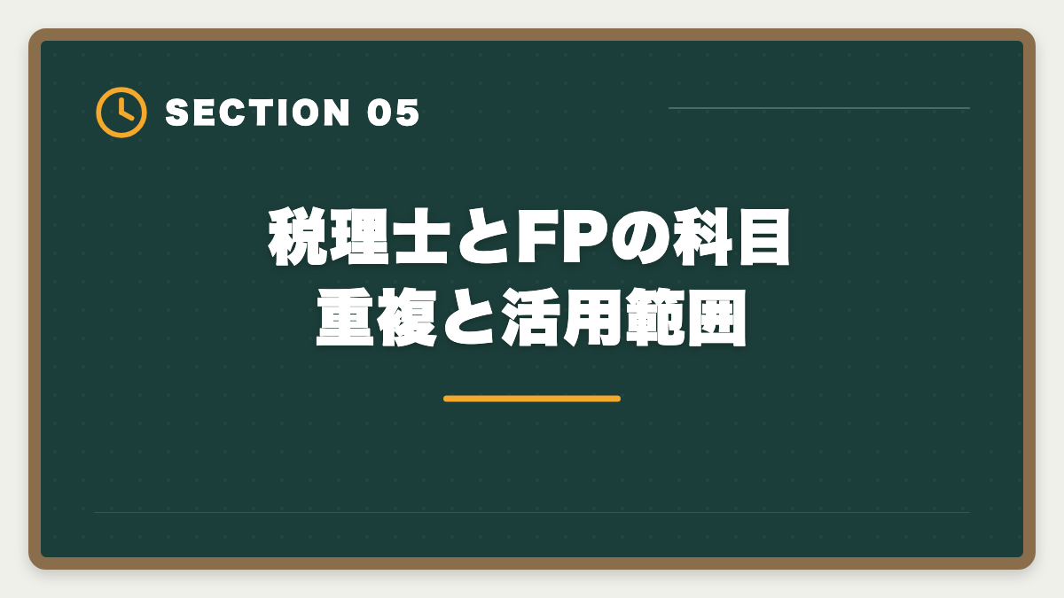 税理士とFPの科目重複と活用範囲｜税理士+FPダブル取得のステップアップ戦略|年収+100〜300万円の現実的ロードマップの図解