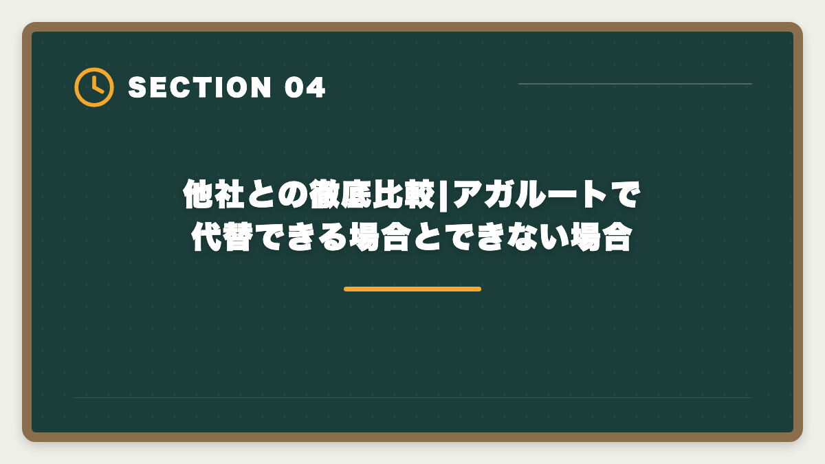他社との徹底比較|アガルートで代替できる場合とできない場合｜不動産鑑定士アガルートのデメリットの真実|向かない人と代替講座を本音解説の図解