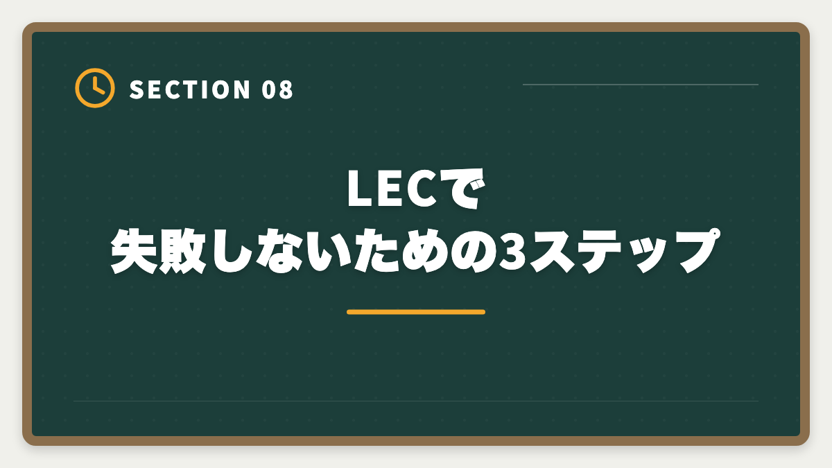 LECで失敗しないための3ステップ｜弁理士LECは選ばない方がいい?真実を中立検証して代替も提案しますの図解