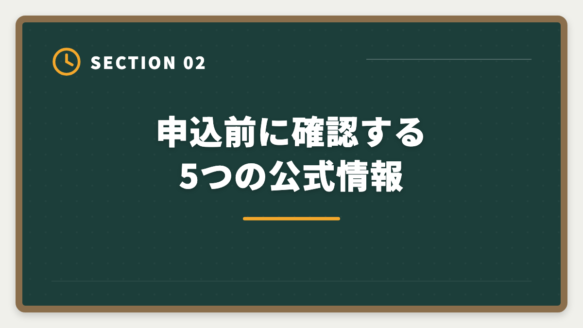 申込前に確認する5つの公式情報｜弁理士スタディング購入前に知りたい真実10項目｜後悔しないチェックリストと最終決断3ステップの図解