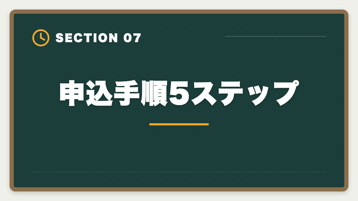 申込手順5ステップ｜弁理士スタディング購入前に知りたい真実10項目｜後悔しないチェックリストと最終決断3ステップの図解