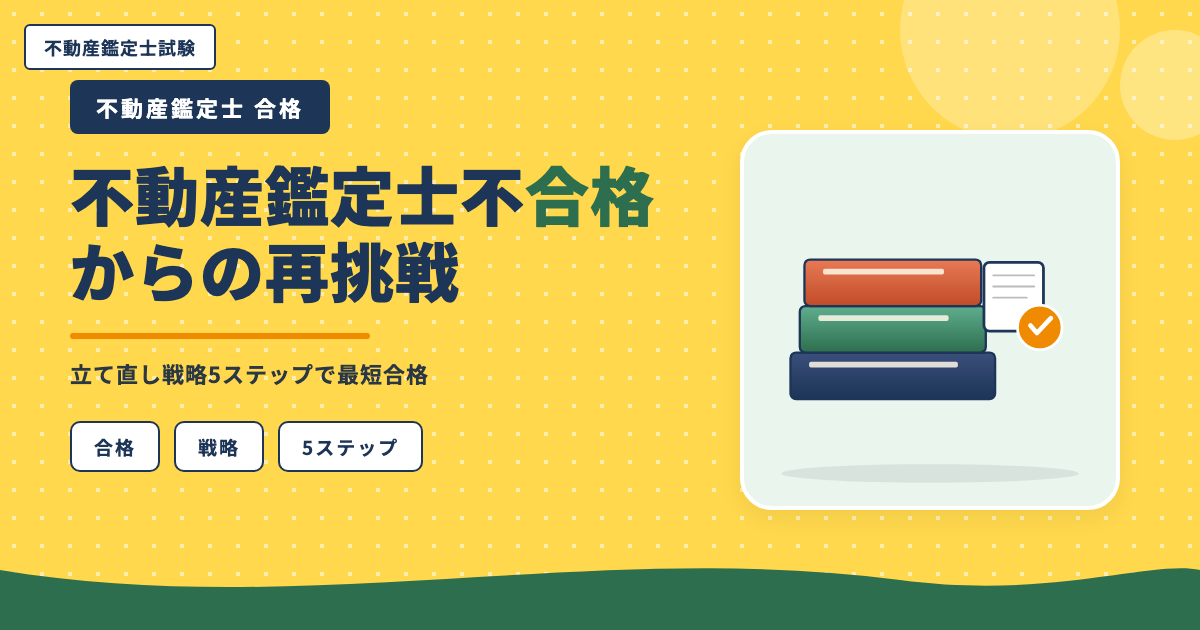 不動産鑑定士不合格からの再挑戦|立て直し戦略5ステップで最短合格