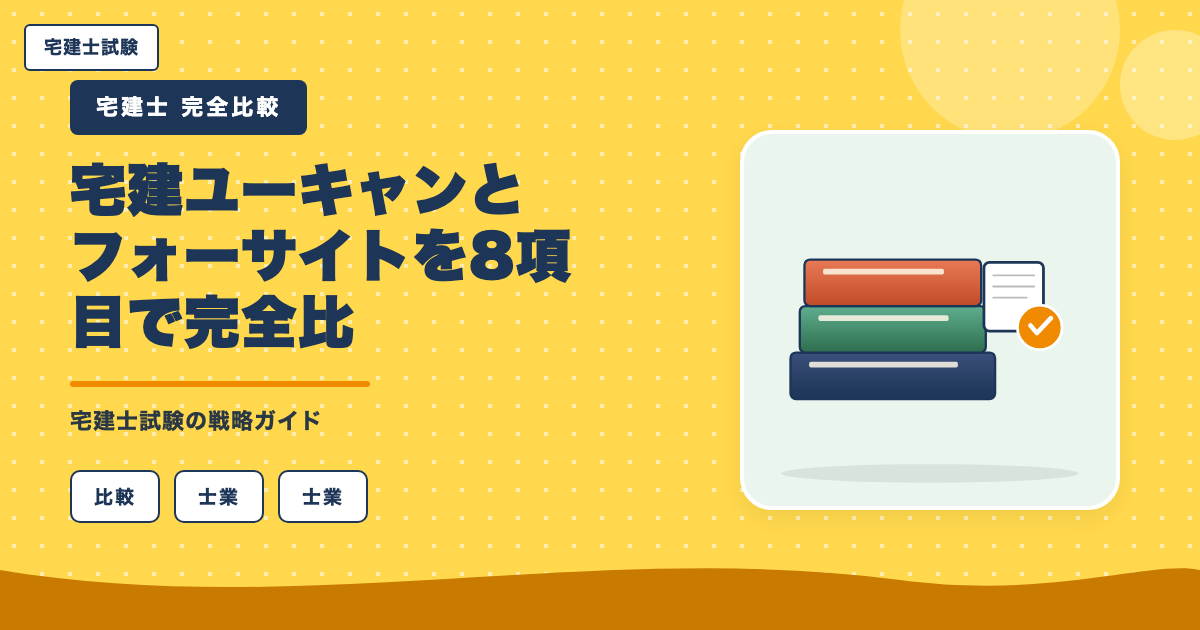 宅建 ユーキャンとフォーサイトを8項目で完全比較！どちらを選ぶべきか