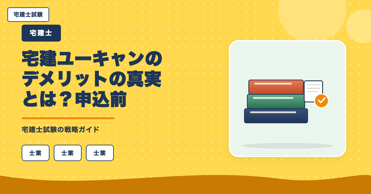 宅建ユーキャンのデメリットの真実とは？申込前に知るべき5つの注意点と代替案