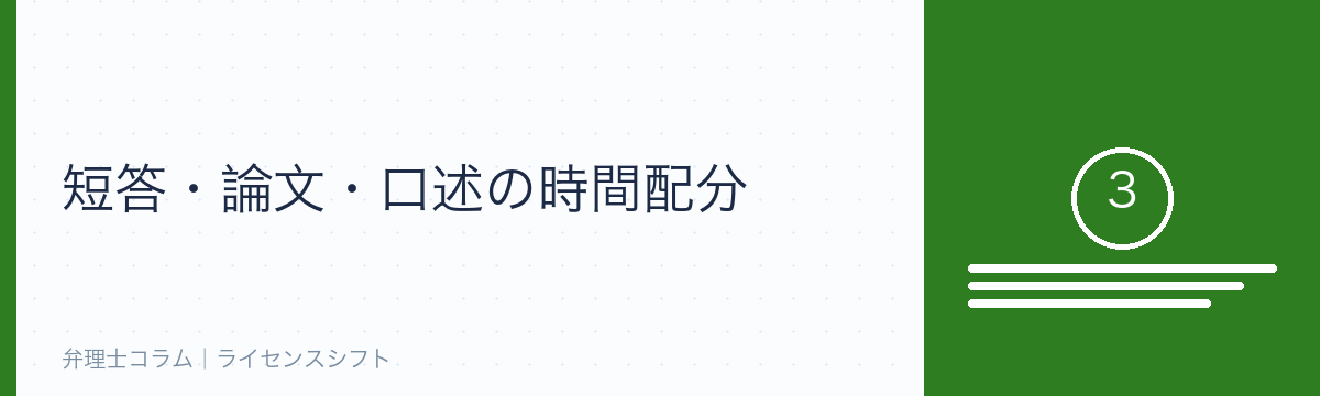 3段階の時間配分