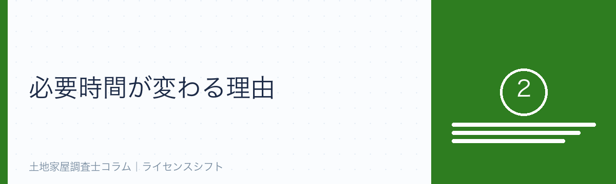 必要時間が変わる理由